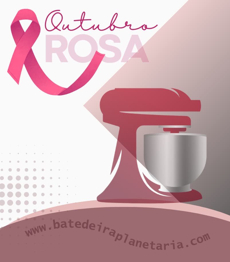 Home do site de melhores batedeiras planetárias com tema Outubro Rosa, apresentando eletrodomésticos e informações sobre a importância da prevenção do câncer de mama.